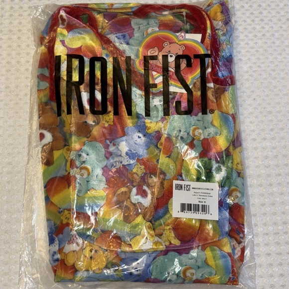 NEW! IRON FIST Lots A Rainbows Care Bears Skater Fit & Flare Mini Dress S Pride - Picture 2 of 16